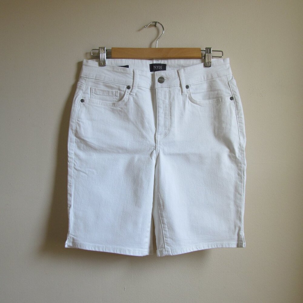 NYDJ White Ella Denim Shorts - Size 6